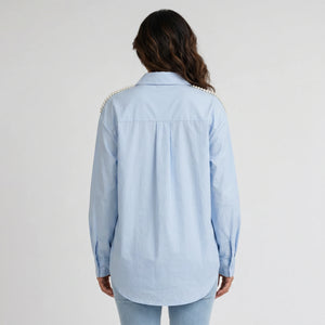 Pearl Floral Appliqué Shirt WHD0606040