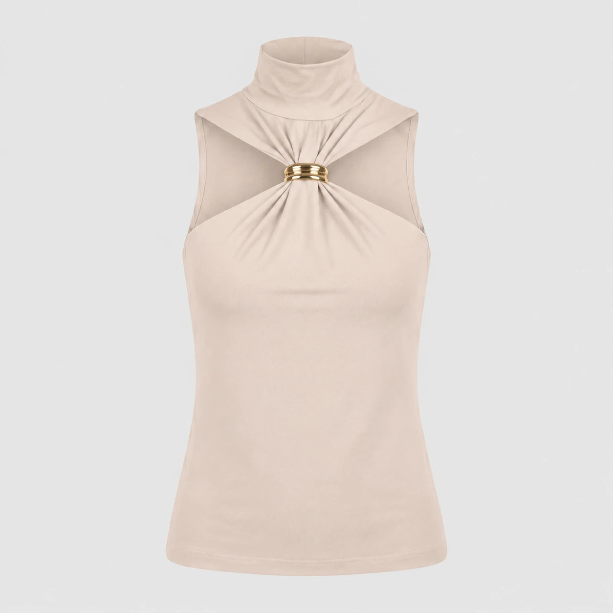 Gold Ring Cutout Top WHD0606042