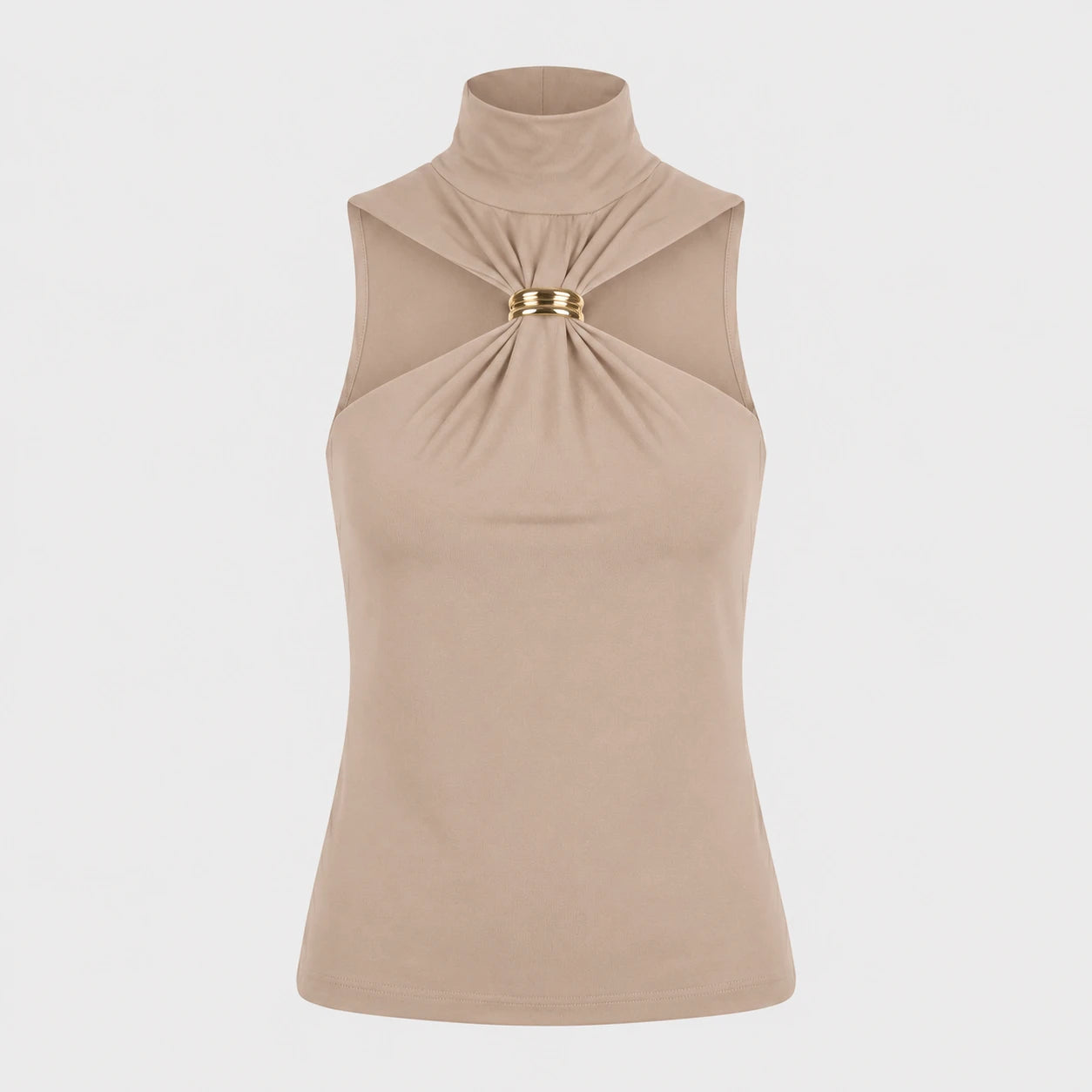Gold Ring Cutout Top WHD0606042