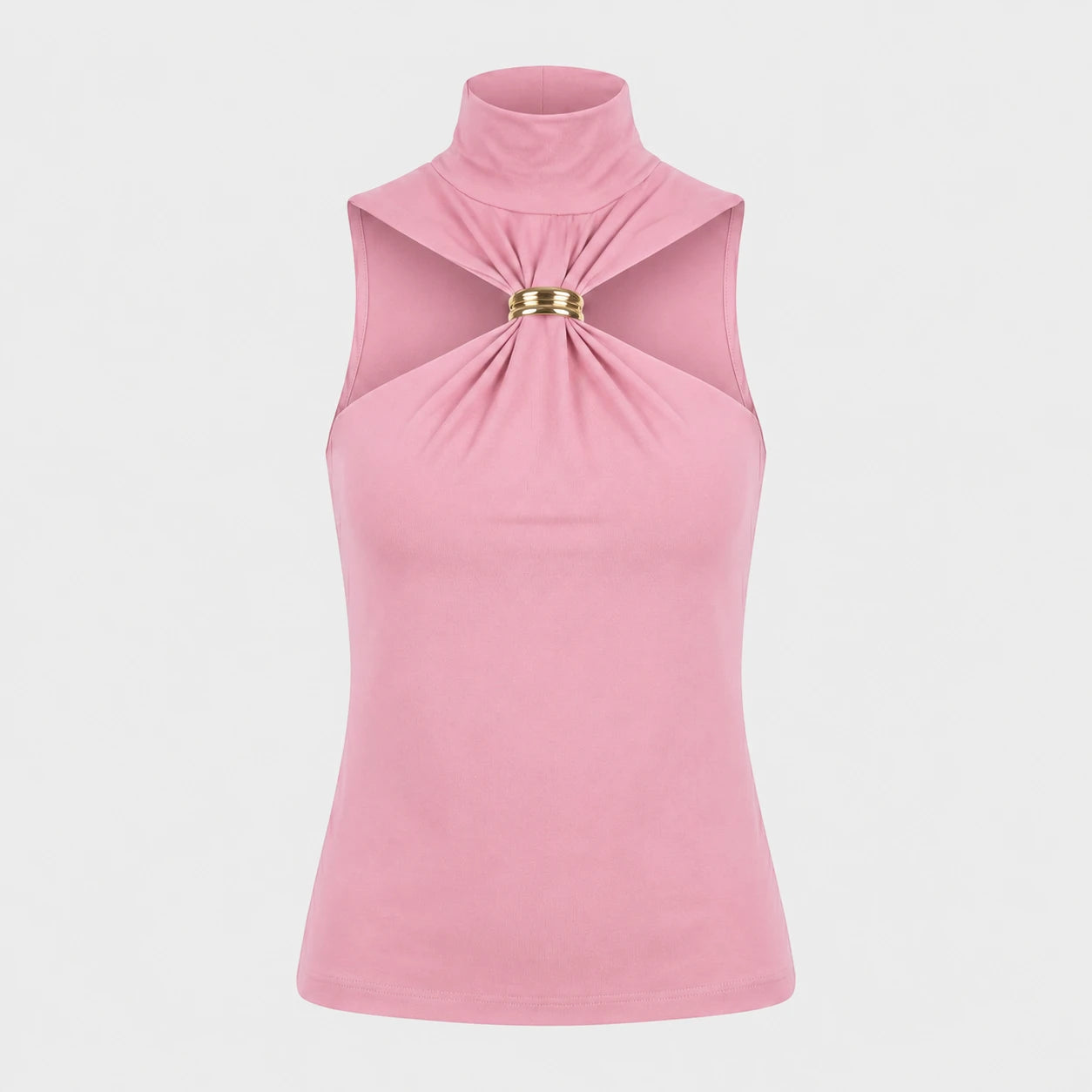 Gold Ring Cutout Top WHD0606042