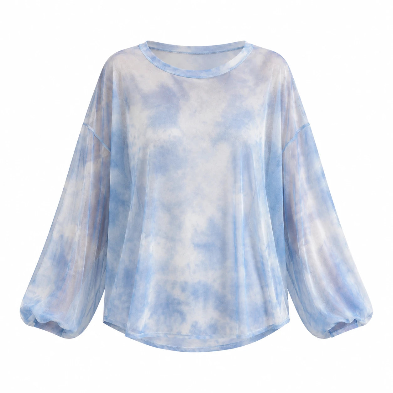 Gray Tie-Dye Long Sleeve Tee WHD0606044