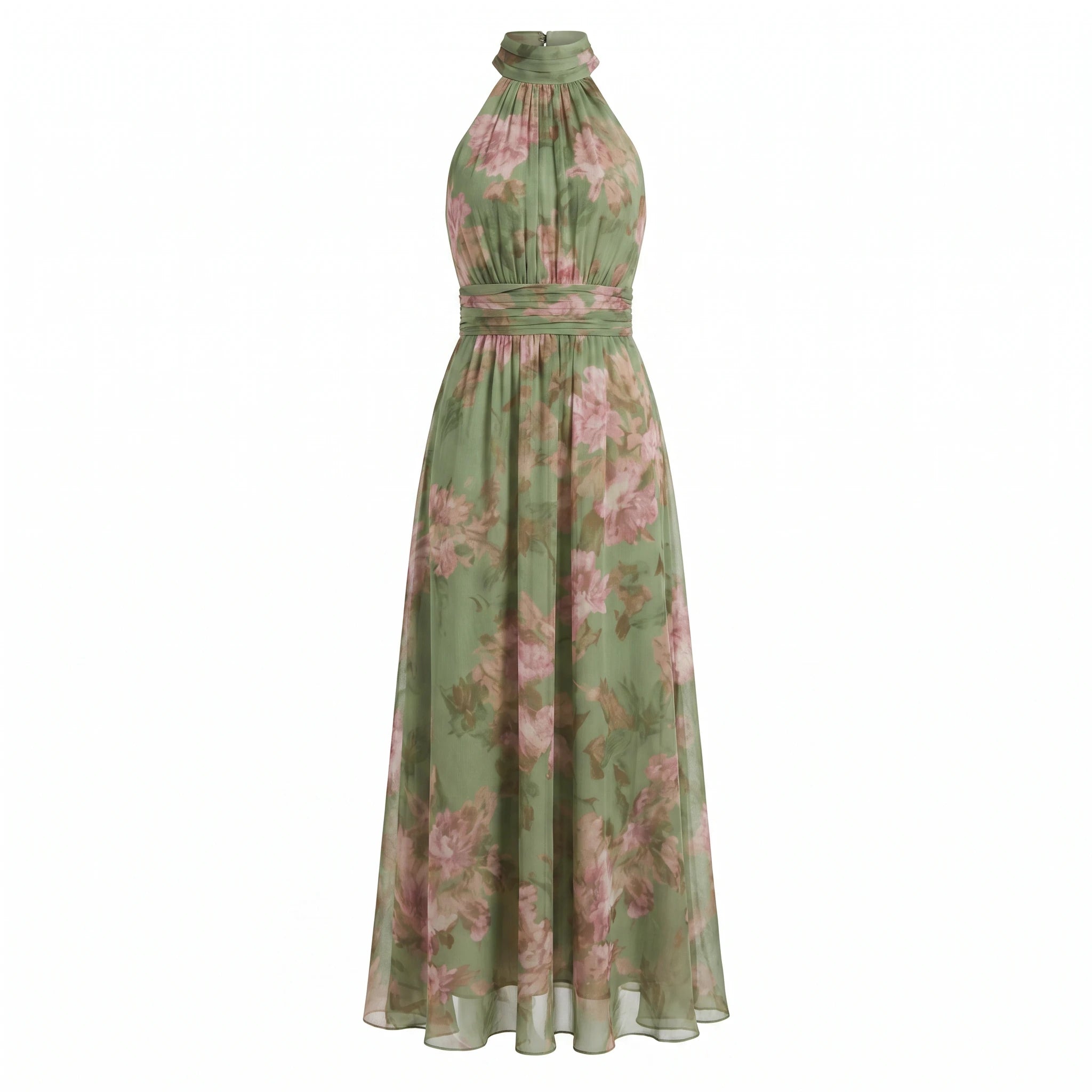 Floral Halter Maxi Dress WHD0606048