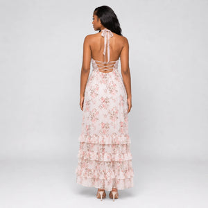 Floral Halter Maxi Dress WHD0606049