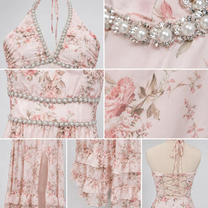 Floral Halter Maxi Dress WHD0606049