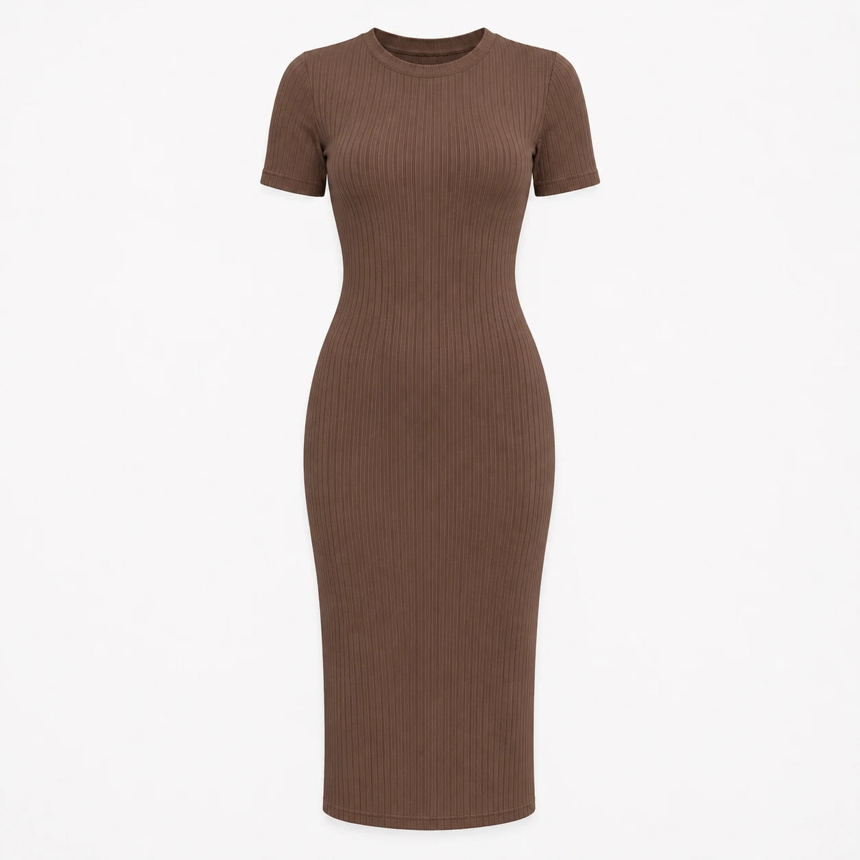 Ribbed Knit Midi Dress WHD0606052