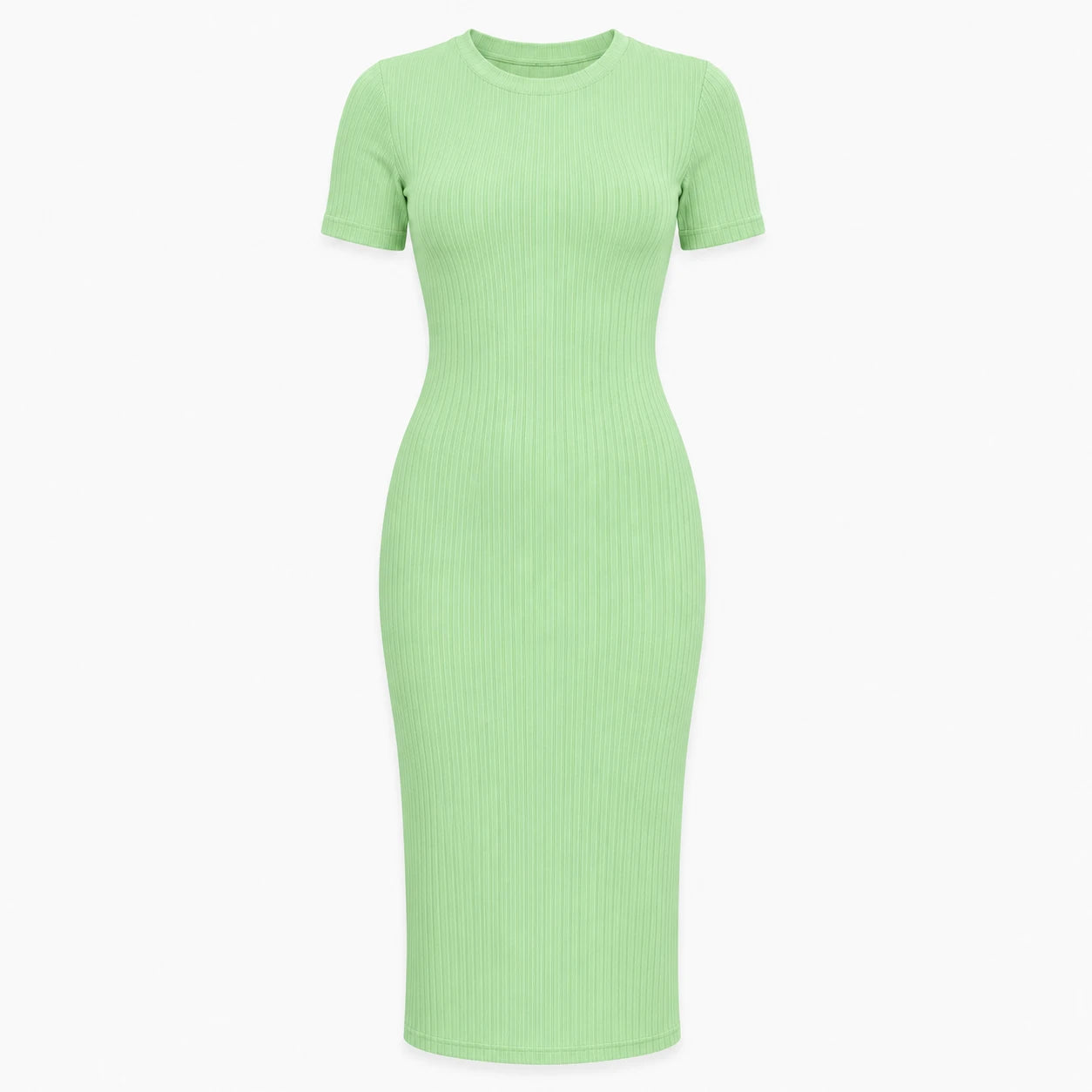 Ribbed Knit Midi Dress WHD0606052