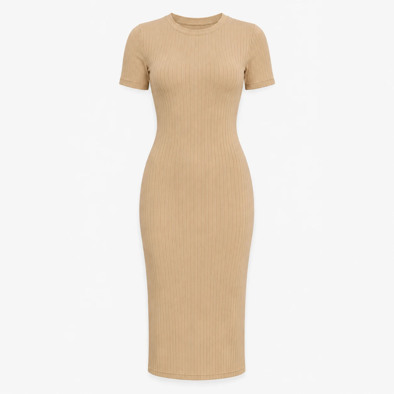 Ribbed Knit Midi Dress WHD0606052