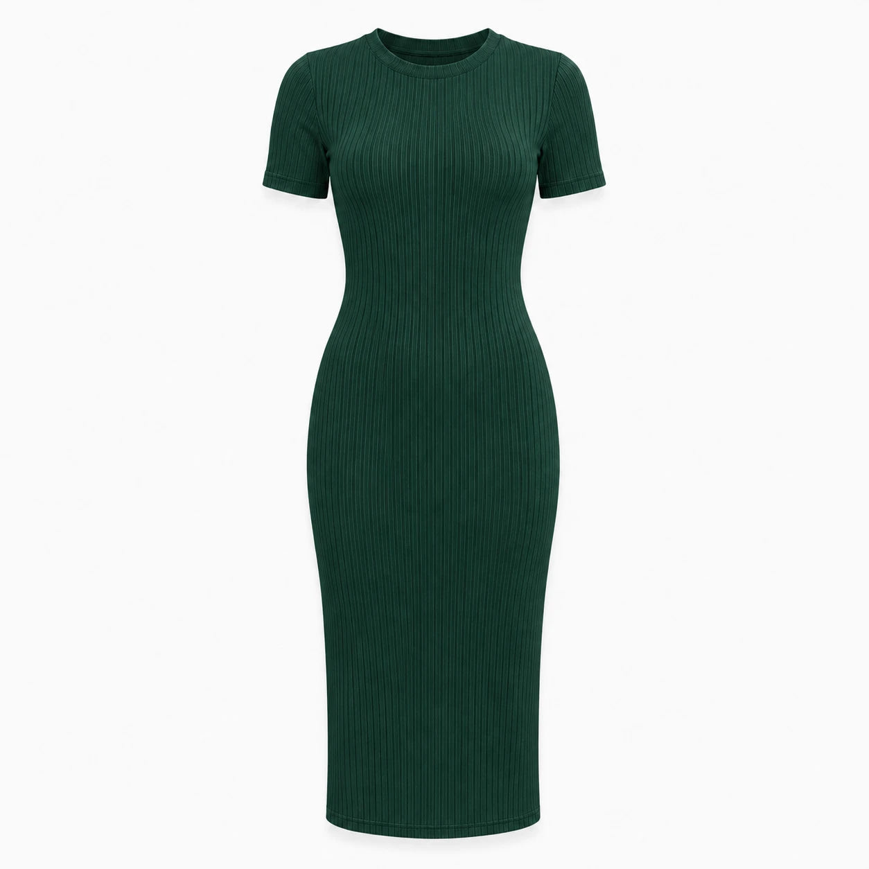 Ribbed Knit Midi Dress WHD0606052