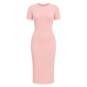 Ribbed Knit Midi Dress WHD0606052