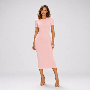 Ribbed Knit Midi Dress WHD0606052