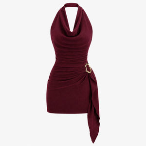 Halter Ring Mini Dress WHD0606055
