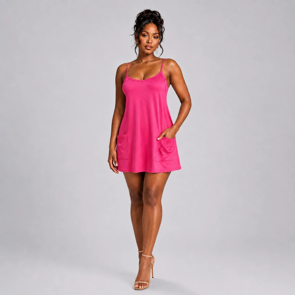 Pocket Cami Mini Dress WHD0606058