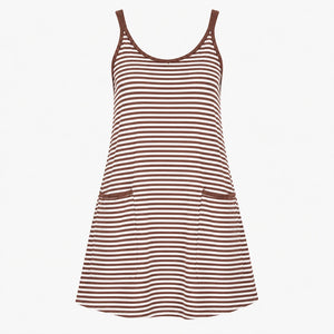 Striped Pocket Tank Dress WHD0606059