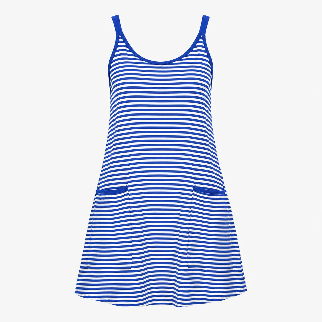 Striped Pocket Tank Dress WHD0606059