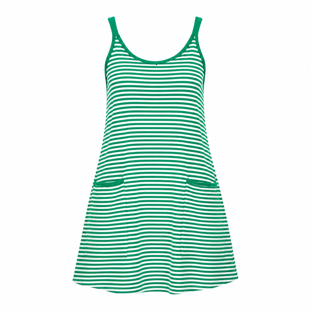 Striped Pocket Tank Dress WHD0606059