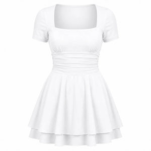 White Tie-Back Midi Dress WHD0606063