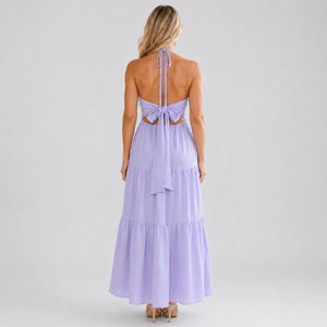 Halter Tie-Back Maxi Dress WHD0606064