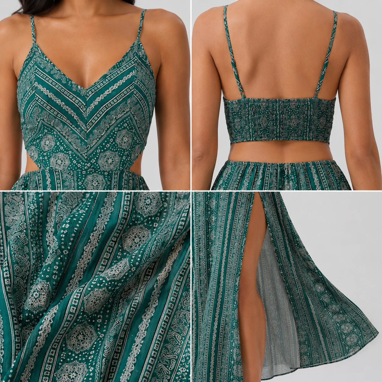Boho Slit Maxi Dress WHD0606066