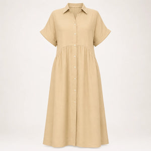 Striped Button Shirt Dress WHD0606069
