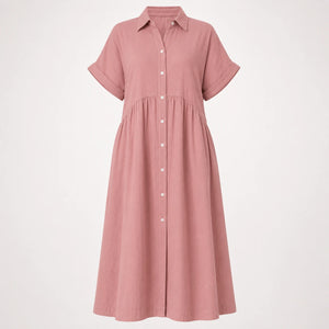 Striped Button Shirt Dress WHD0606069