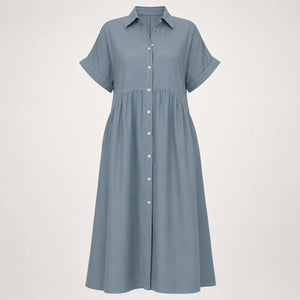 Striped Button Shirt Dress WHD0606069