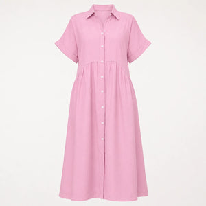 Striped Button Shirt Dress WHD0606069