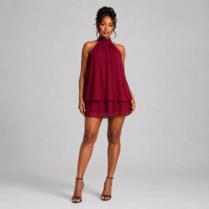 Halter Mini Shift Dress WHD0606071