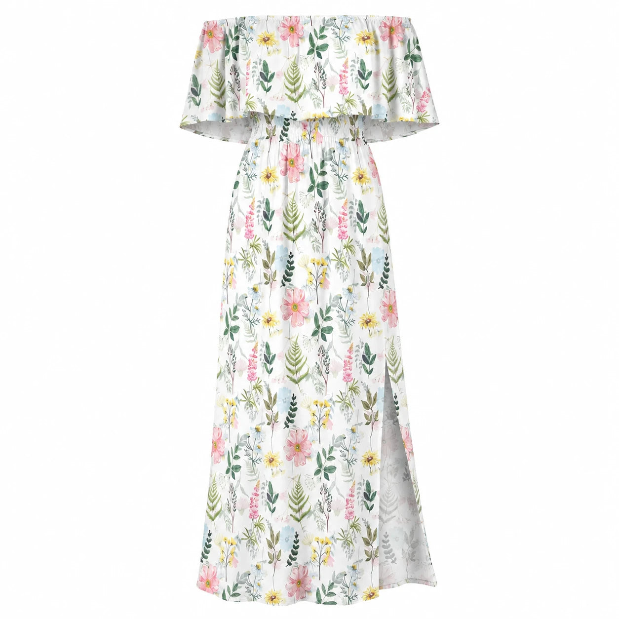Floral Off-Shoulder Maxi Dress WHD0606072