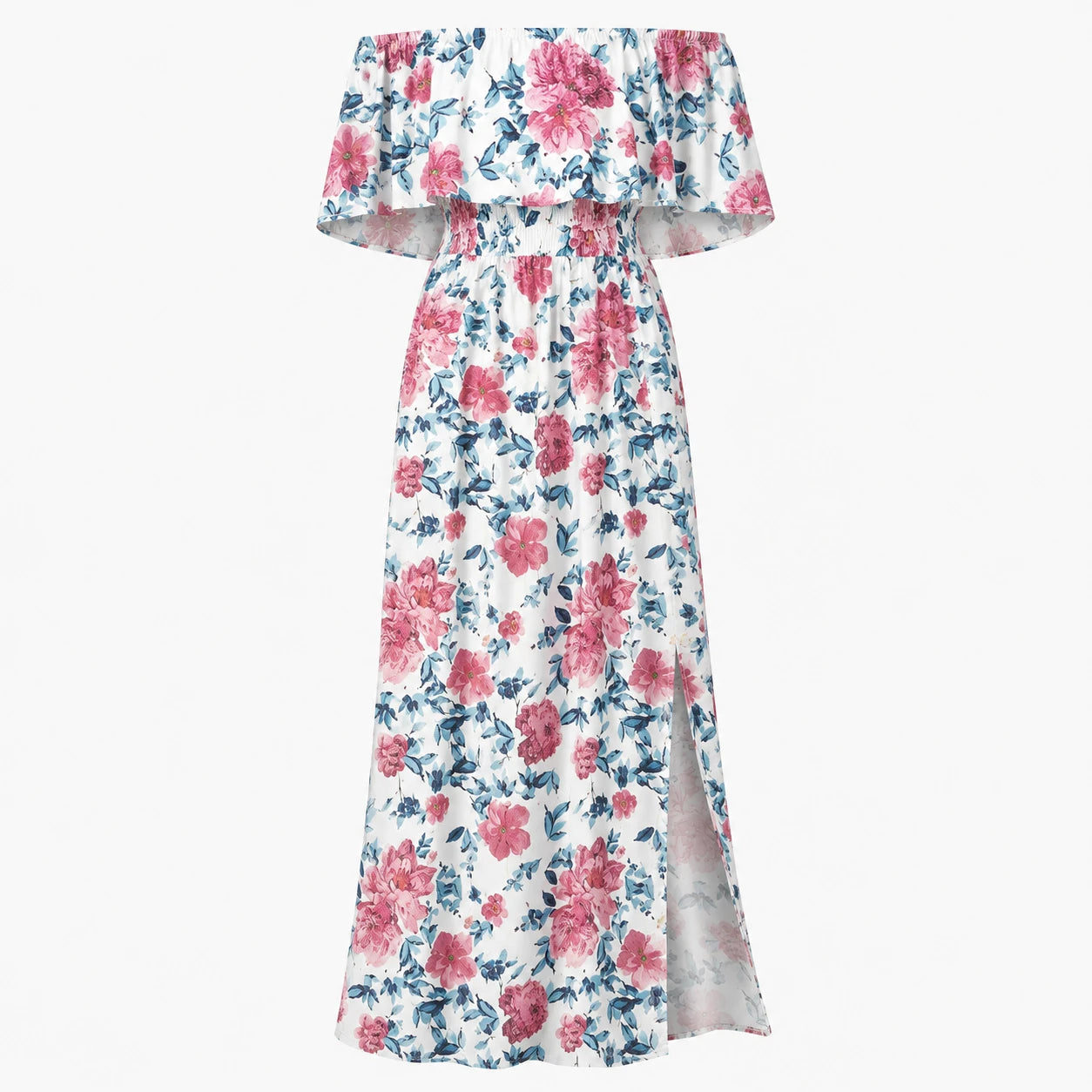 Floral Off-Shoulder Maxi Dress WHD0606072