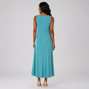 Sleeveless V-Neck Midi Dress WHD0606075