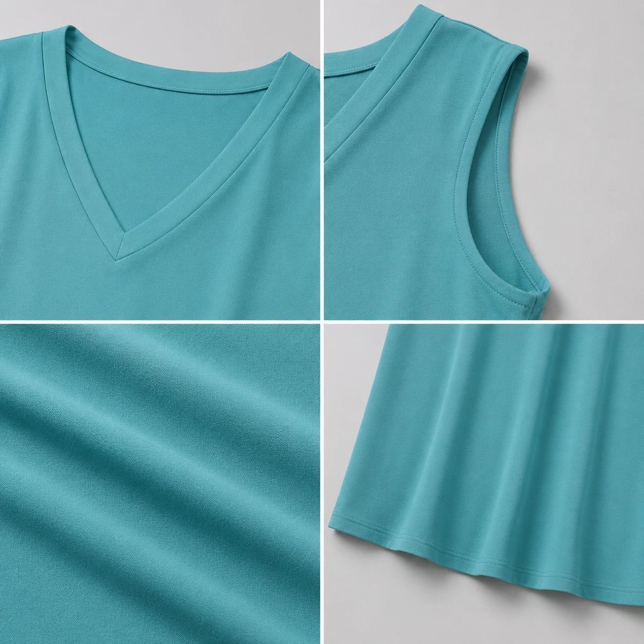 Sleeveless V-Neck Midi Dress WHD0606075