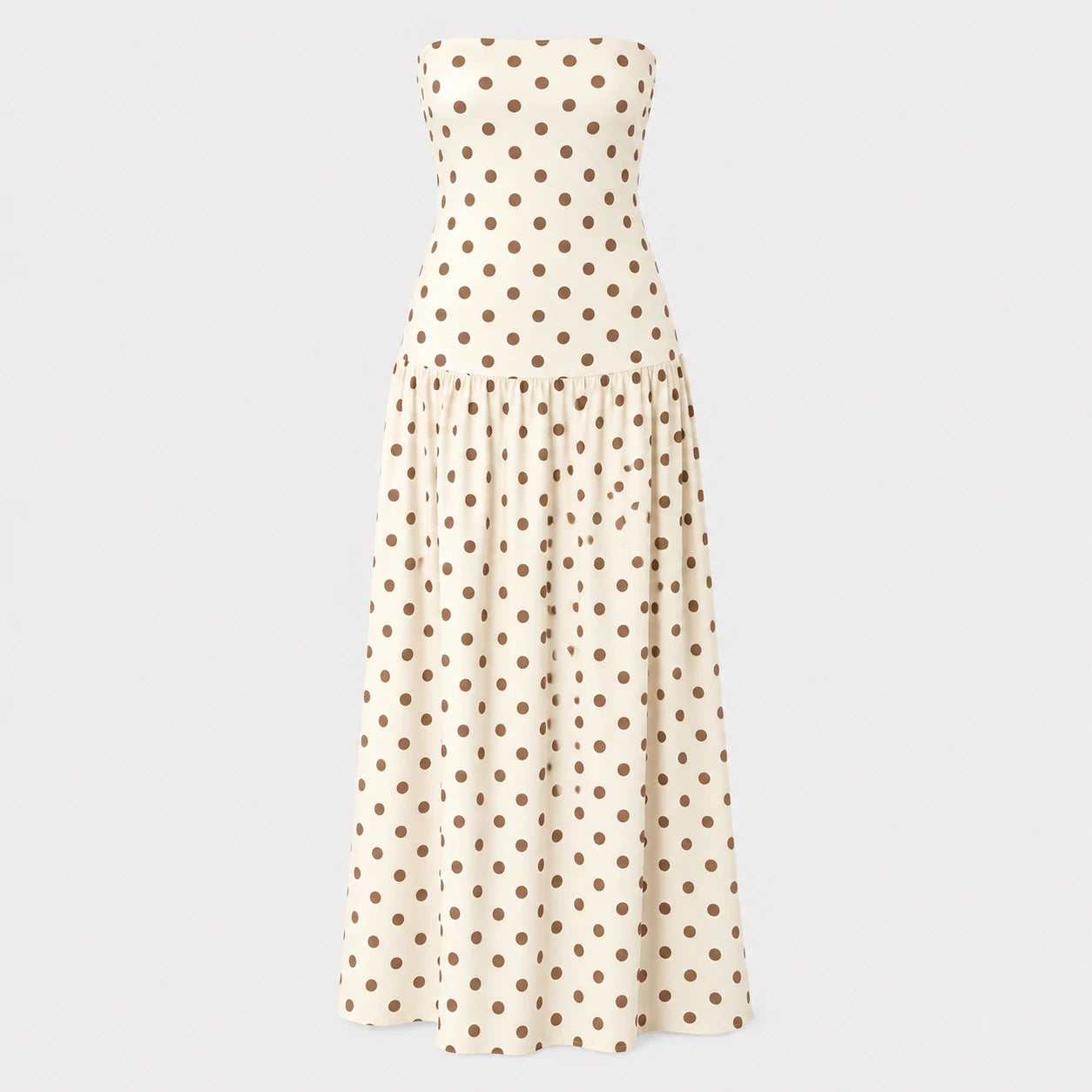 Polka Dot Strapless Maxi Dress WHD0606076