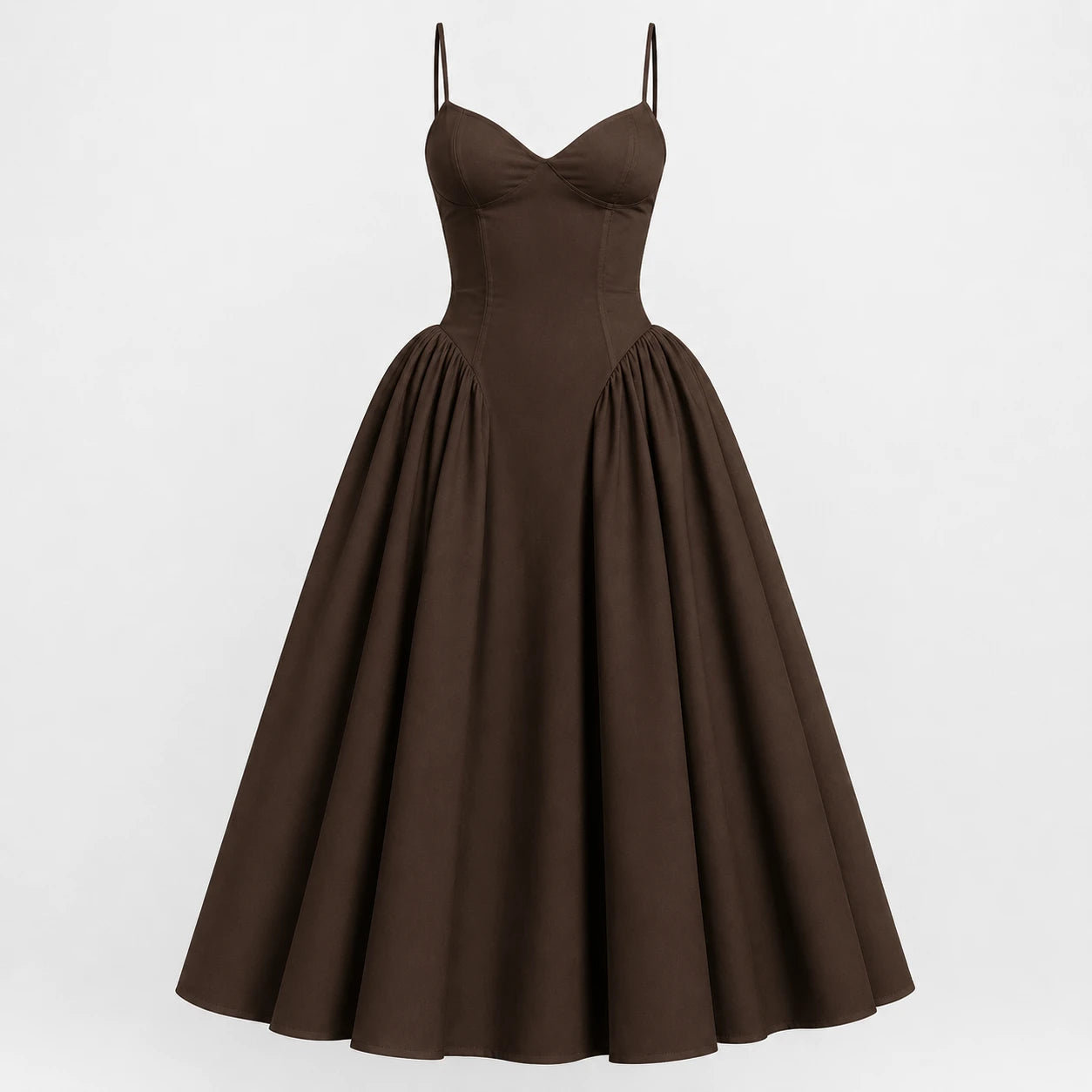 Lace-Up Back Midi Dress WHD0606079
