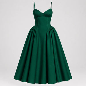 Lace-Up Back Midi Dress WHD0606079
