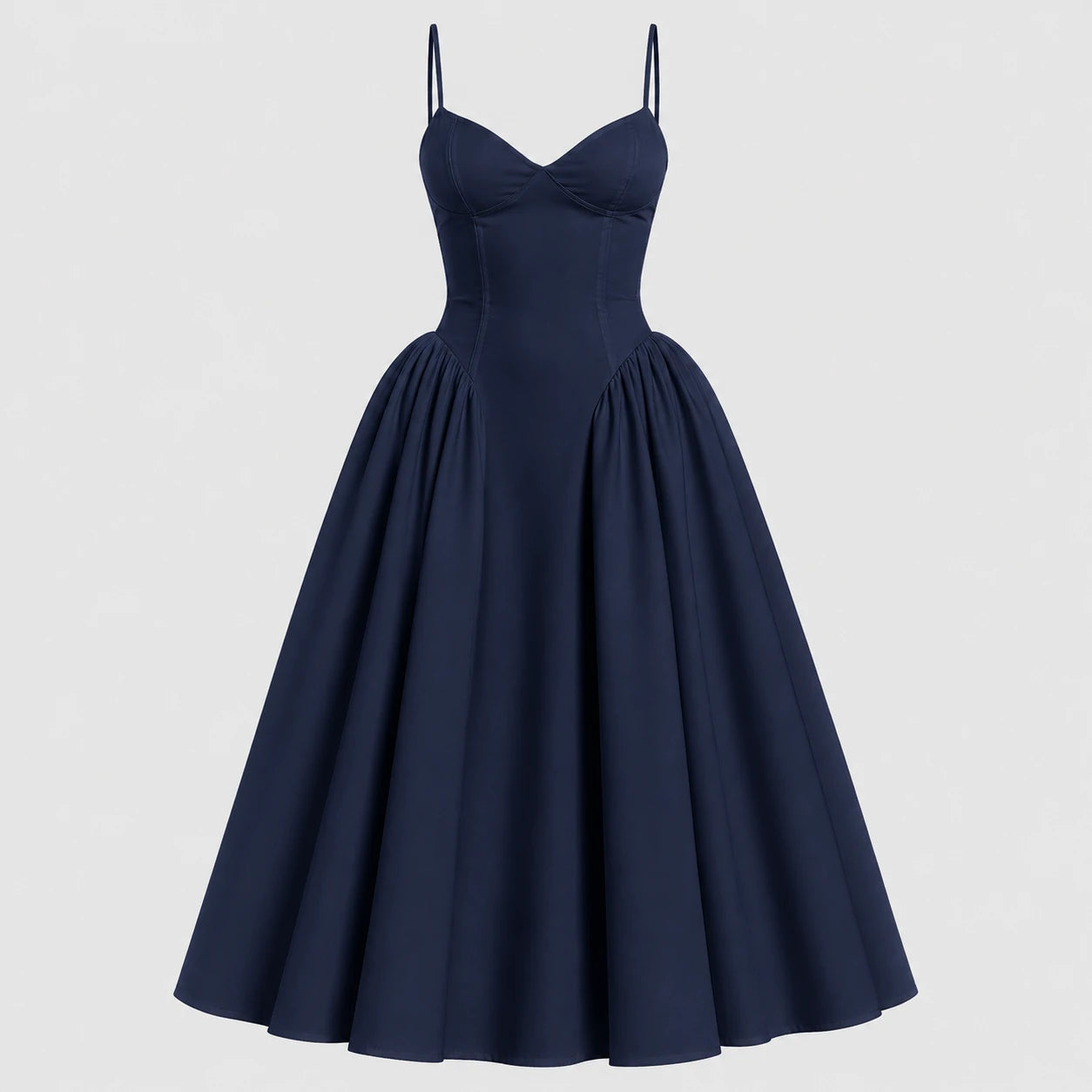 Lace-Up Back Midi Dress WHD0606079