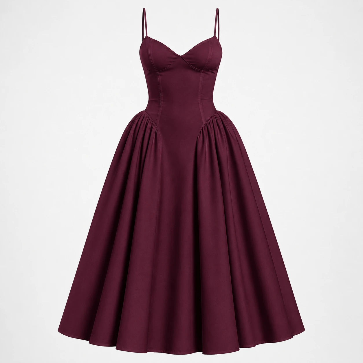 Lace-Up Back Midi Dress WHD0606079