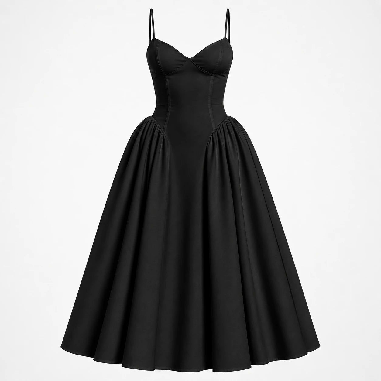 Lace-Up Back Midi Dress WHD0606079