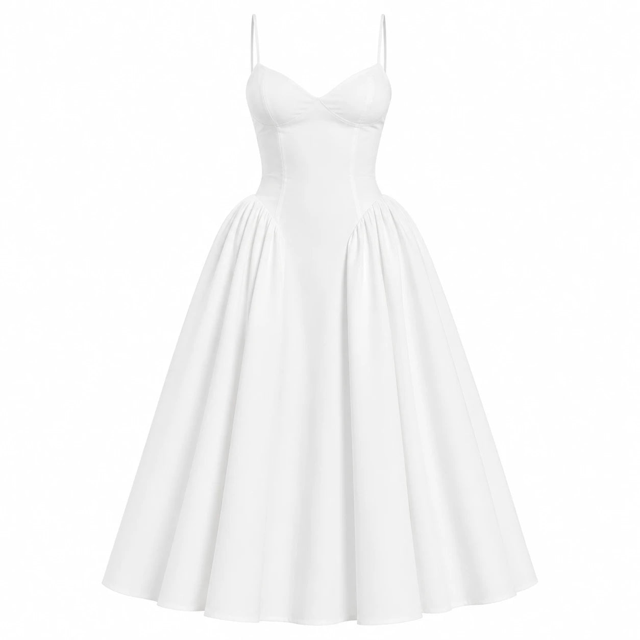 Lace-Up Back Midi Dress WHD0606079