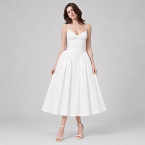 Lace-Up Back Midi Dress WHD0606079