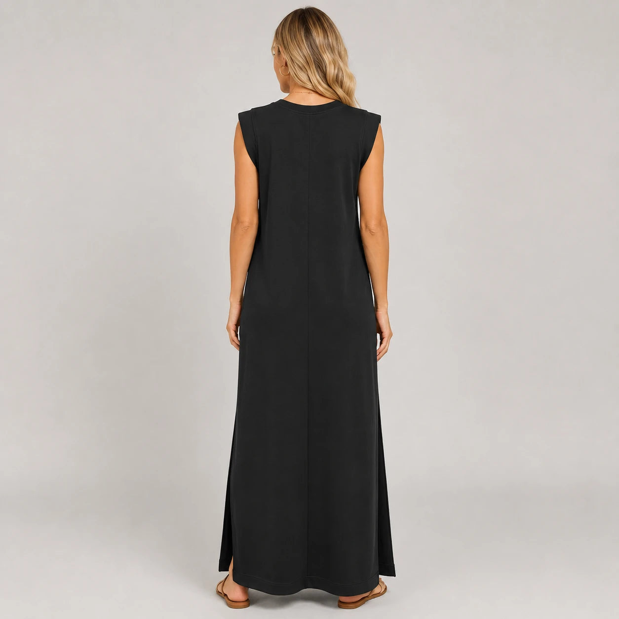 Sleeveless Side Slit Maxi Dress WHD0606080
