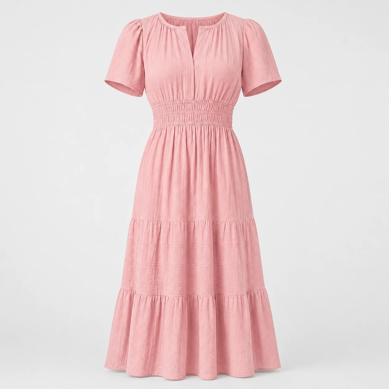 Tiered Smocked Midi Dress WHD0606082