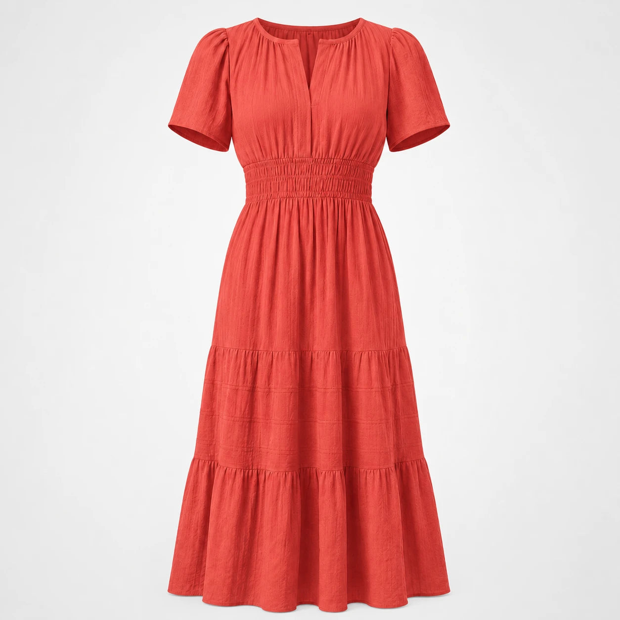 Tiered Smocked Midi Dress WHD0606082