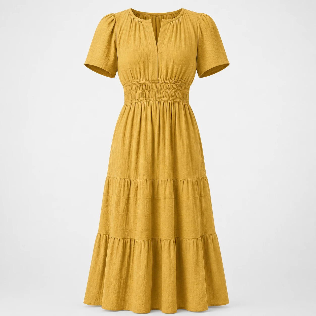 Tiered Smocked Midi Dress WHD0606082