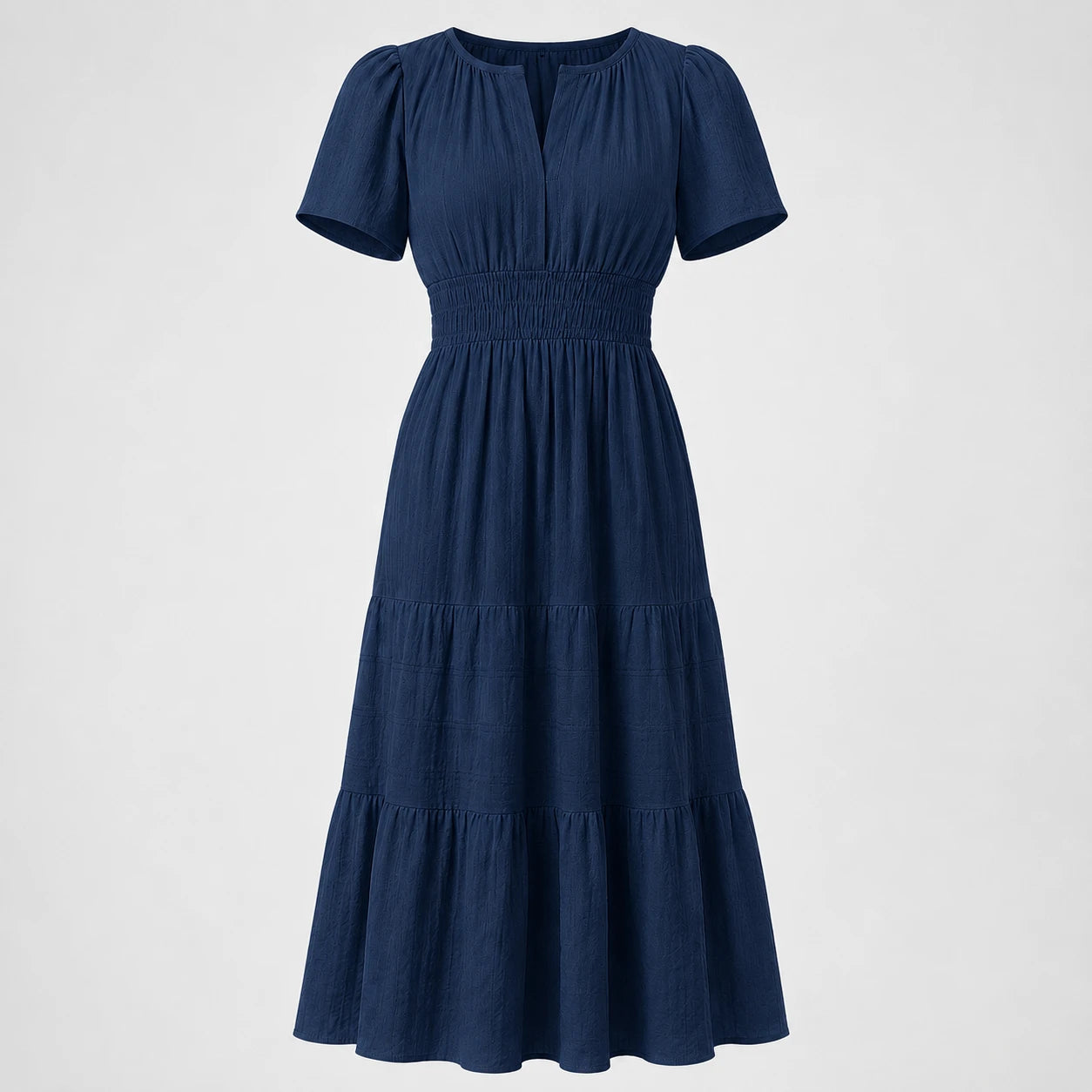 Tiered Smocked Midi Dress WHD0606082