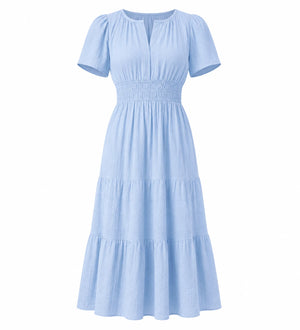 Tiered Smocked Midi Dress WHD0606082