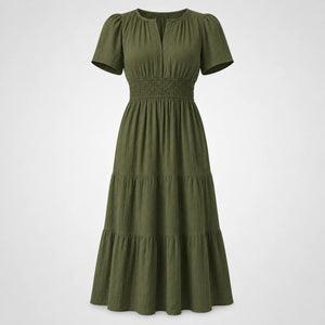 Tiered Smocked Midi Dress WHD0606082
