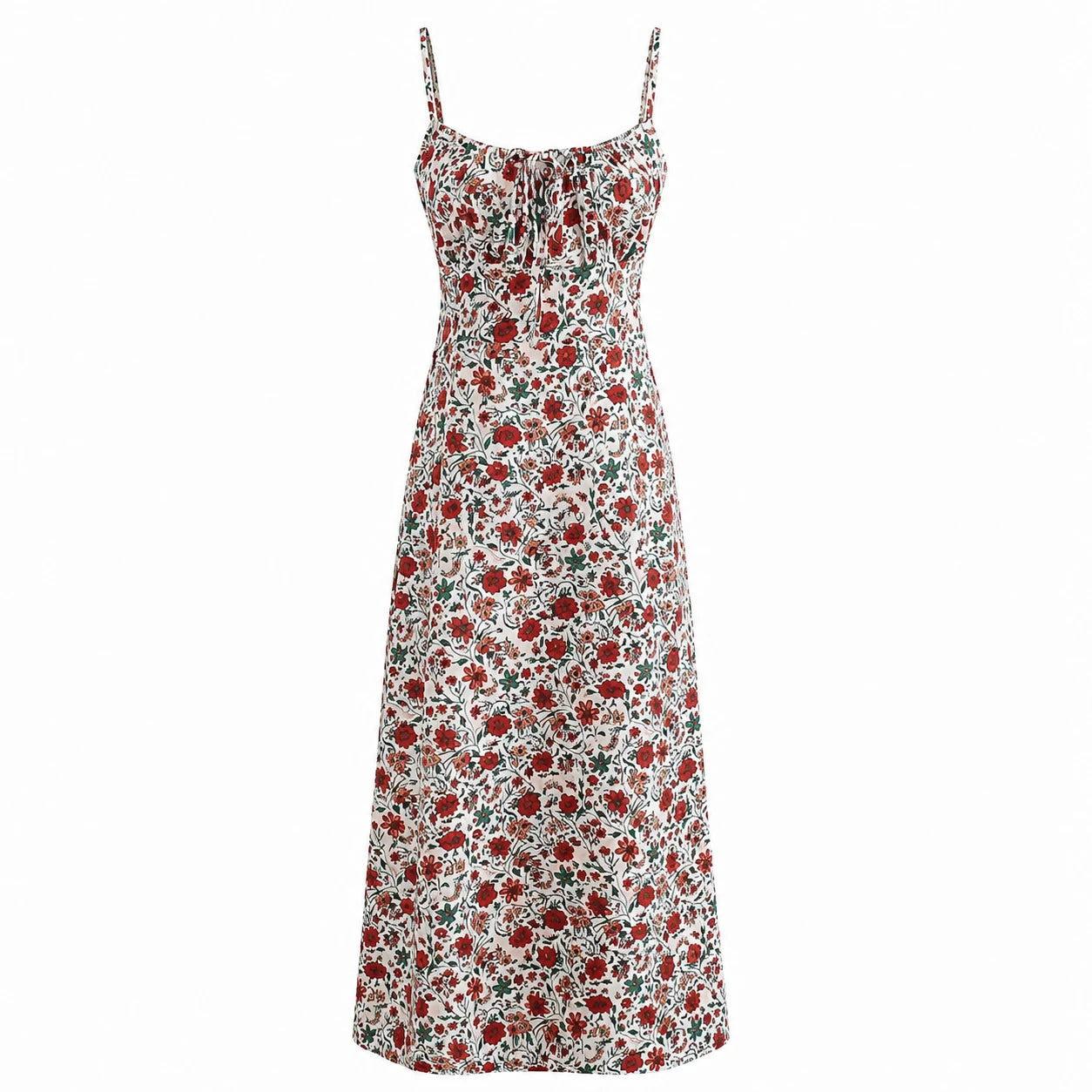 Floral Strap Midi Dress WHD0606086