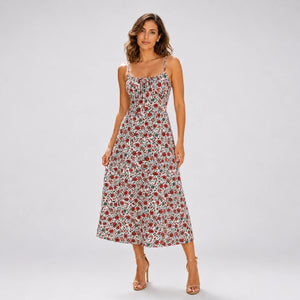Floral Strap Midi Dress WHD0606086