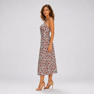 Floral Strap Midi Dress WHD0606086