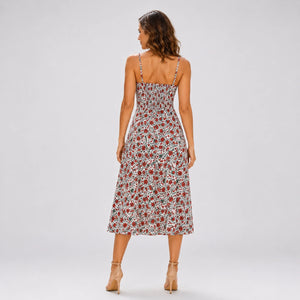 Floral Strap Midi Dress WHD0606086